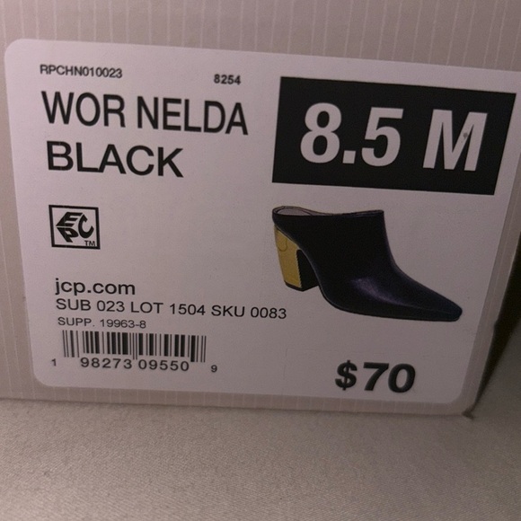 Women’s Black Western Inspired Pointed Toe Block Heeled  Mules - Picture 10 of 11